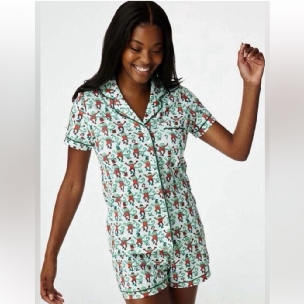 Roller Rabbit Mint Monkey Mas Set - image 1